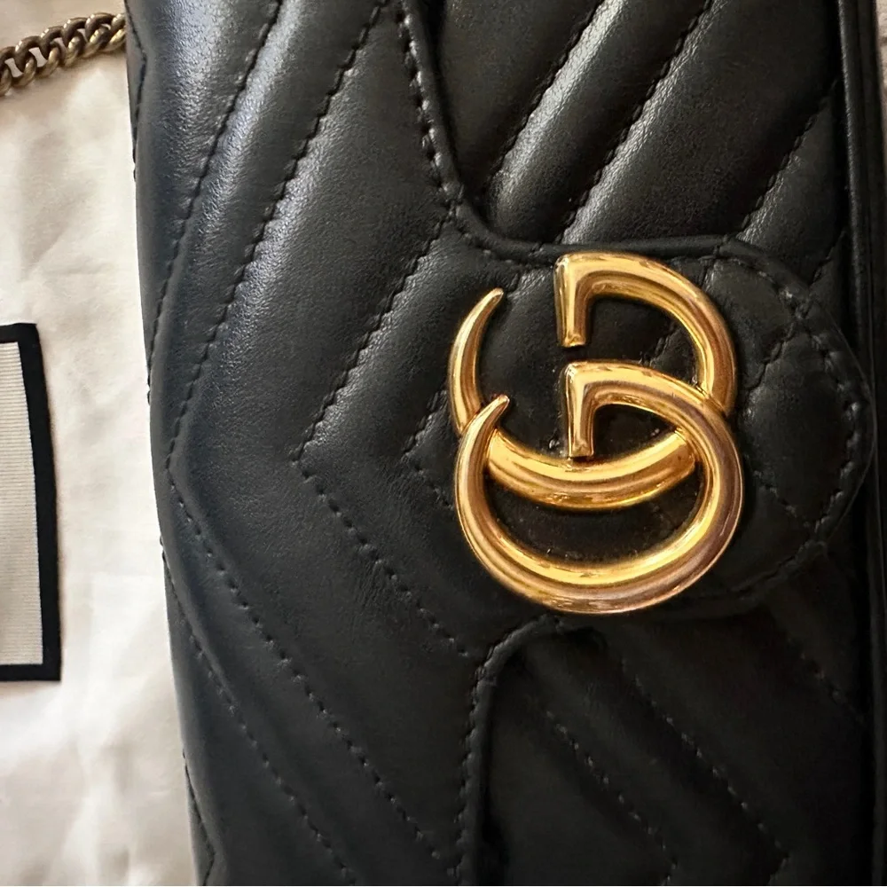 Gucci super mini marmont black bag - Picture 4 of 15